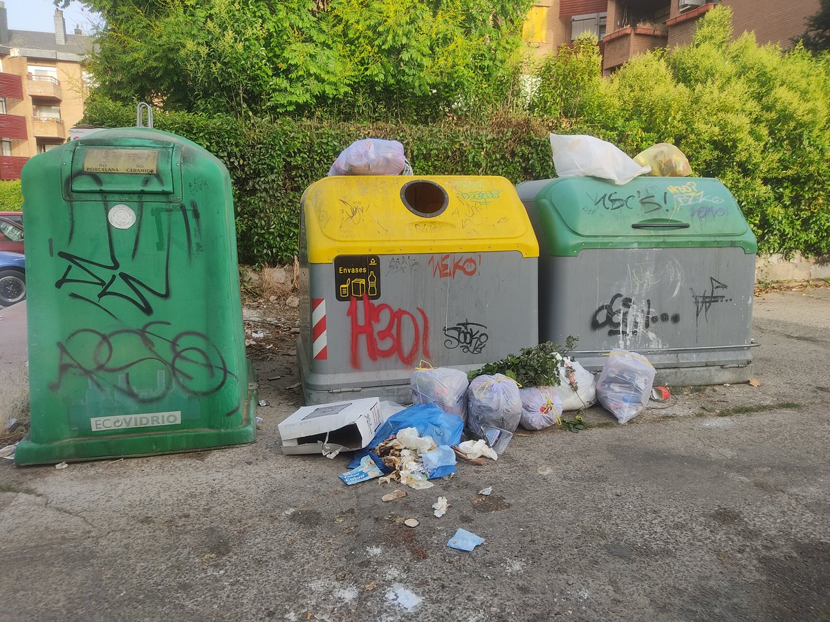 evagugar's tweet photo. Está de huelga el servicio de recogida de basura? @AlpedreteAyto @PPAlpedrete https://t.co/rmtq8jUCk2
