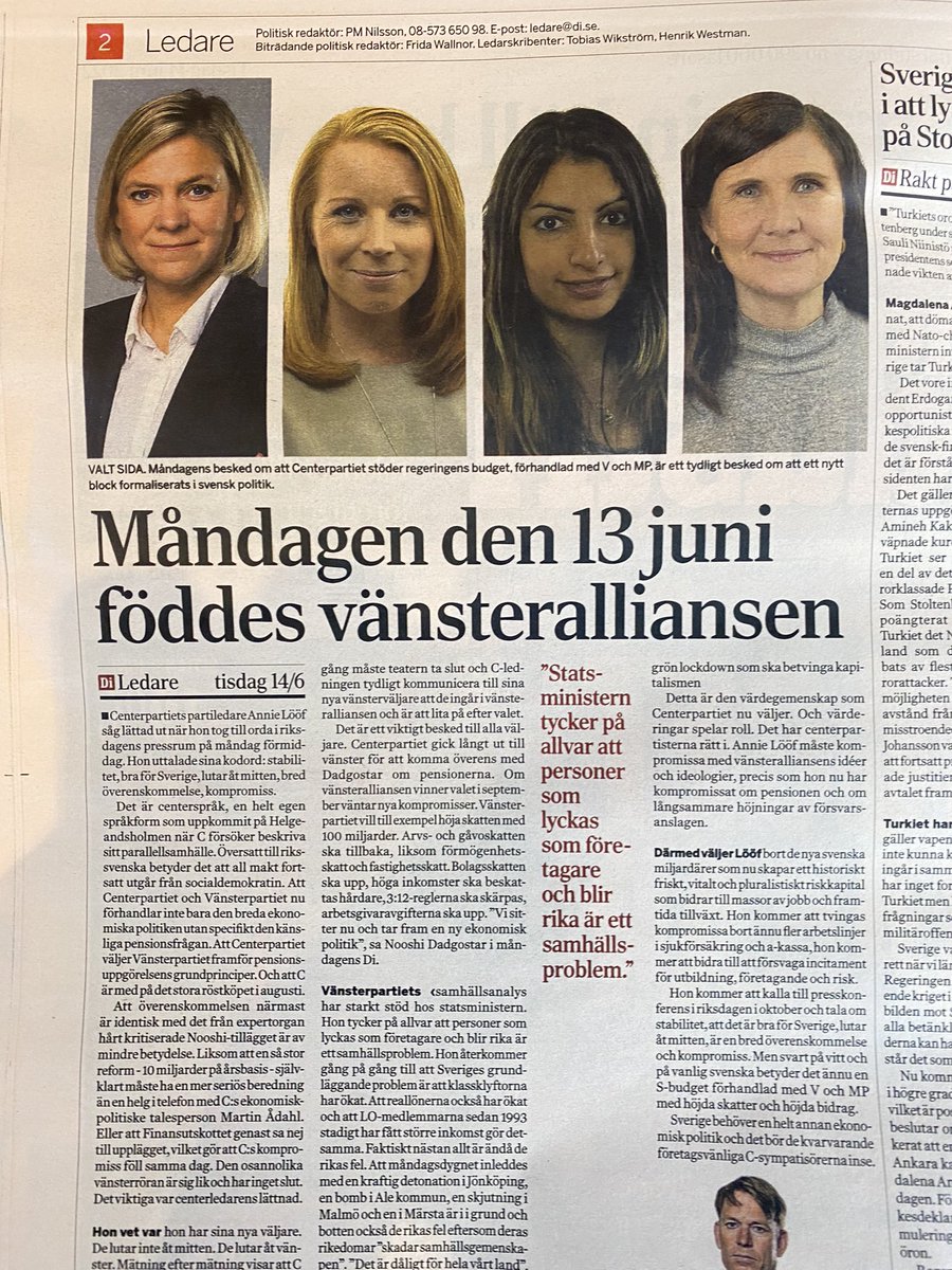 beckmansasikter's tweet photo. Måndag den 13 juni föddes vänsteralliansen #vänsteralliansen #hatar #företagare #företagsamhet https://t.co/GEMIPNZPPF
