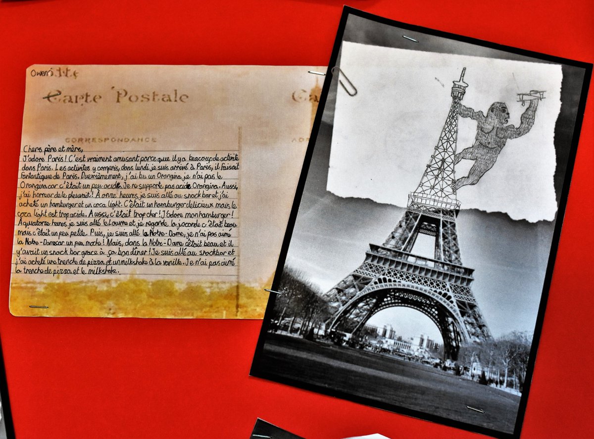 PHESDoha's tweet photo. Our Modern Foreign Languages teachers consistently introduce innovative methods to further enrich learning. Using a concept called Pencil vs Camera by artist Ben Heine, our Year 7 French students developed their own piece of artwork to accompany a postcard written in French. https://t.co/R3W2KLX5Ib