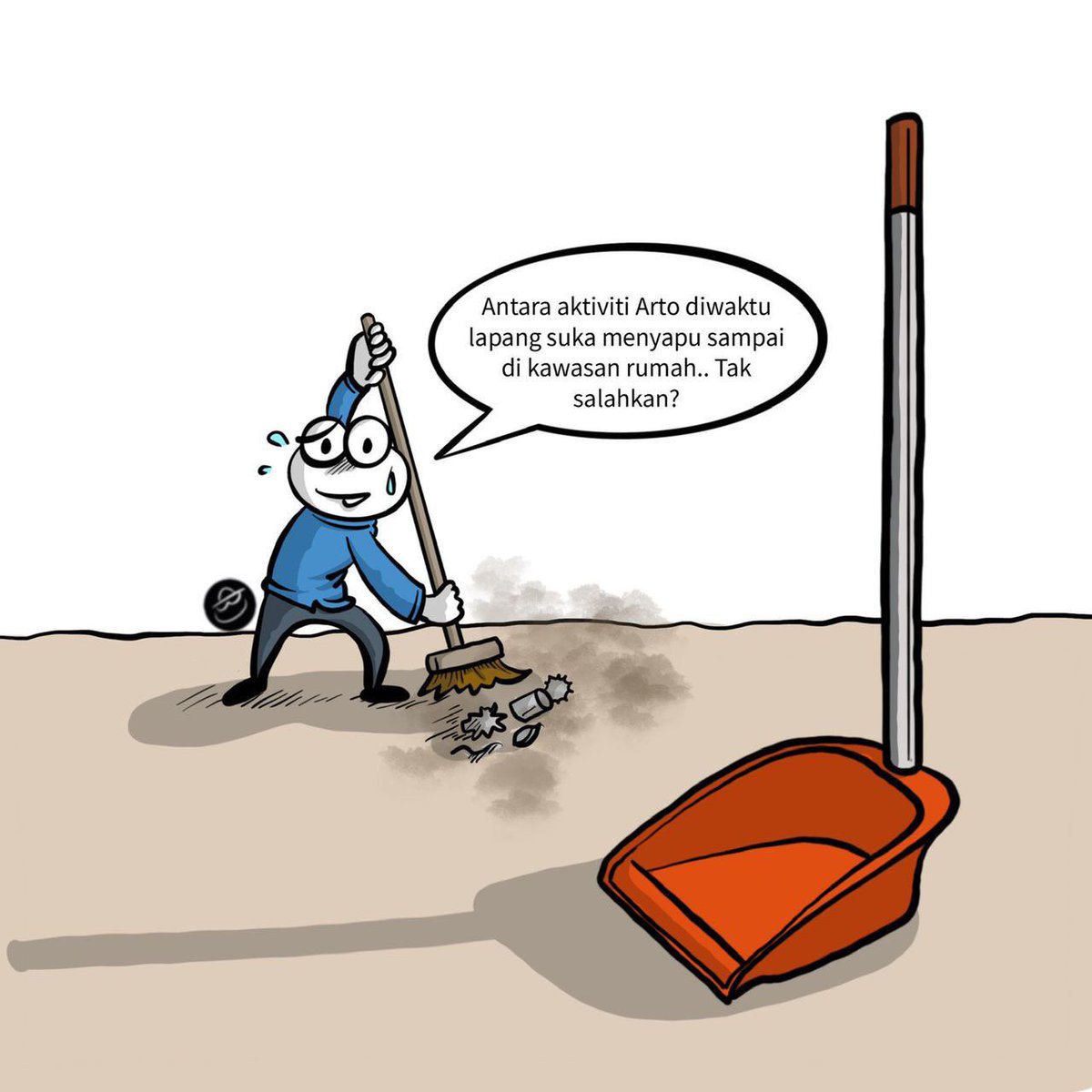 Artortoise_full's tweet photo. Baguslah sapu sampah di masa lapang dari buat benda-benda tidak berfaedah kan? Yang penting peralatan yang digunakan sesuai untuk aktiviti tersebut. Barulah memudahkan kerja kita. Betul tak?

#ArtworkByArtortoise #Artortoise #sapusampah #penyodoksampah https://t.co/gW7Cmxvr4V
