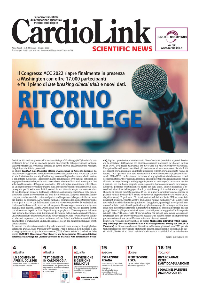 cardiolink_it's tweet photo. TEST GENETICI IN CARDIOLOGIA
• All’EHRA 2022 tre nuovi documenti di consenso su: #test #genetici, #device  #impiantabili e dispositivi #indossabili, come “#smartwatch” e “#cardioband”.
a cura di: @andreinacarbone
➜ Leggi ora su: https://t.co/5gfUNqeU3i
#informazione #scienza https://t.co/teGCGXsD9D