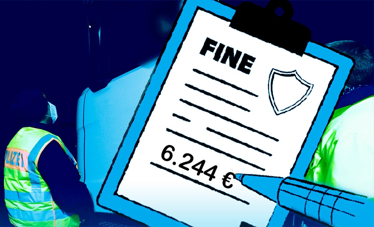 Guretruck_en's tweet image. 🚛😲 6. 244 € fine for exceeding the #drivingtime and for #lackofrest!
Leipheim, Germany : The sanctioned #driver had exceeded the permitted driving time by 12 hours and 53 minutes.
The payment was smoothly arranged by our 24H Assistance departament!!