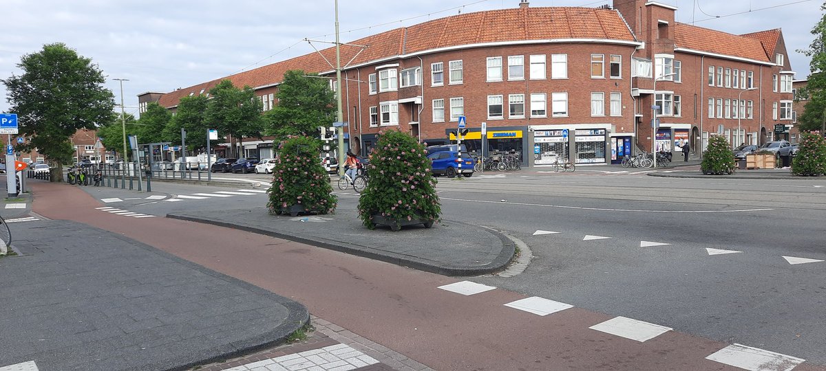 De plantenbakken zijn een leuke opfleuring van de wijk, <a href="/GemeenteDenHaag/">Gemeente Den Haag</a>, maar deze aan de Goeverneurlaan belemmeren zicht. Lijkt me niet wenselijk op een plek waar het sowieso weleens misgaat.