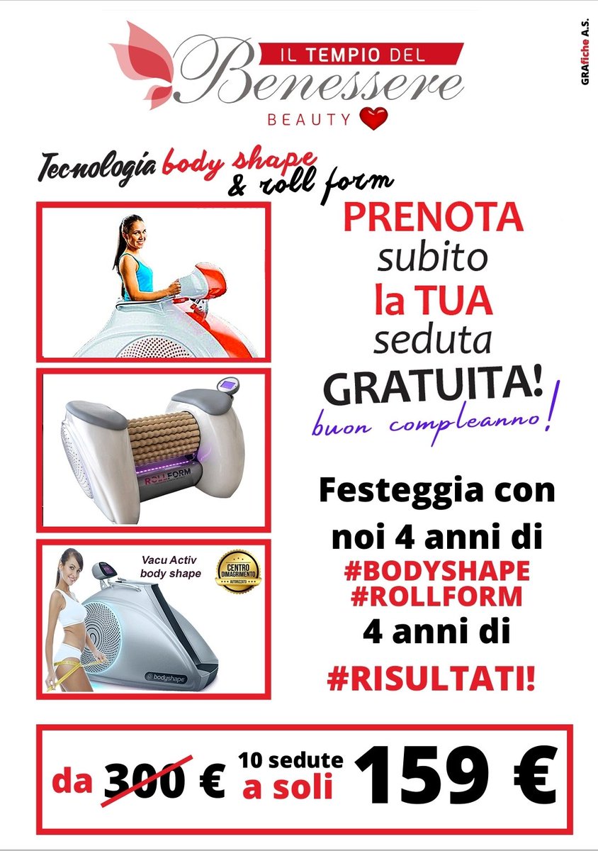 Antonio91163730's tweet image. ✅️ OFFERTA IRRIPETIBILE di BUON COMPLEANNO!!!
- RIMETTITI IN FORMA CON #VACUGYM E #ROLLFORM A SOLI 159€ PER 10 Sedute con un protocollo di lavoro COLLAUDATO con 4 ANNI di #ESPERIENZA e di #RISULTATI. Chiama subito lo 0836483654 ☎️