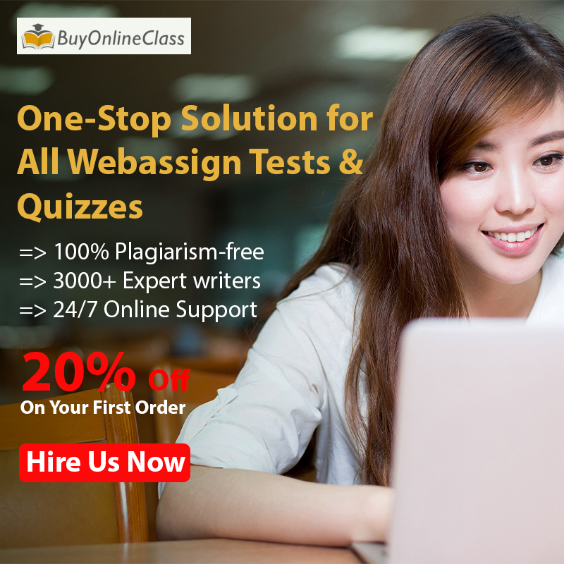 buyonlineclass's tweet image. Get a quick solution for WebAssign tests and quizzes at Buyonlineclass. Our WebAssign assignment writers are professionals and you can expect only an expert in your discipline will handle the task. 

#webassign #webassignanswer #webassignhelp #quizzes #study #buyonlineclass