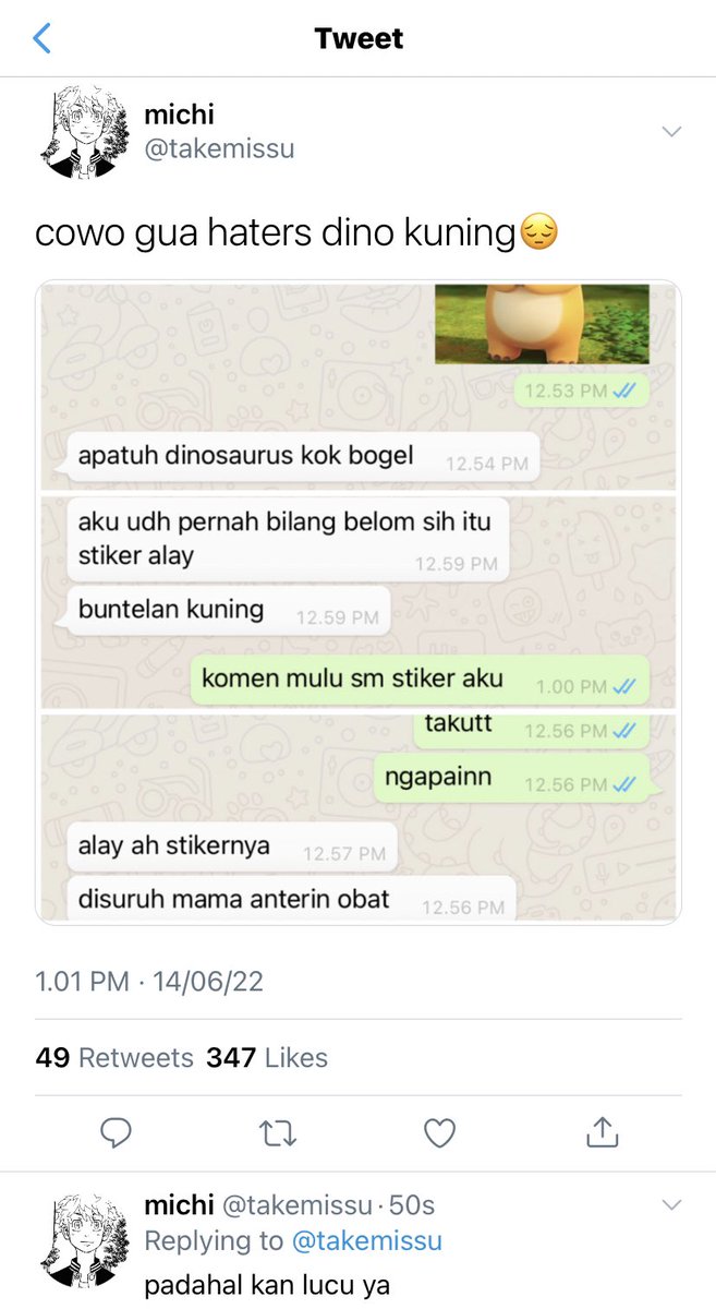 shogeren's tweet photo. #rintake oneshot au
perkara stiker wa dino kuning https://t.co/gTjimNvFla