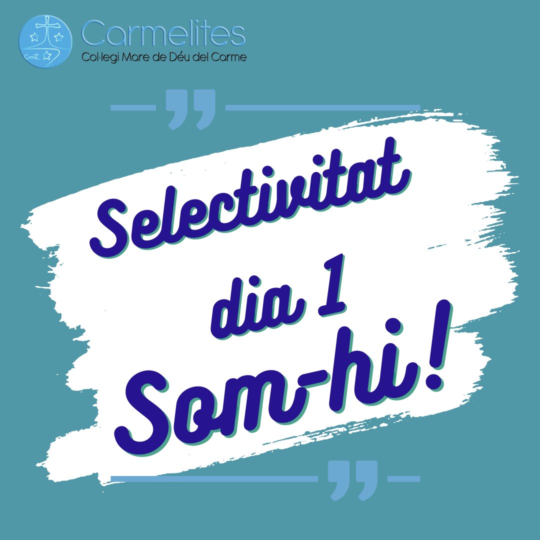 carmelitestgn's tweet photo. #ADMTWC #BATXC ja tenim els nostres alumnes encarant la recta final del batxillerat. Avui comença la selectivitat! Endavant nois i noies, treball i sort! #aprenemfent #viucarmelites https://t.co/MjBURv9Oyj