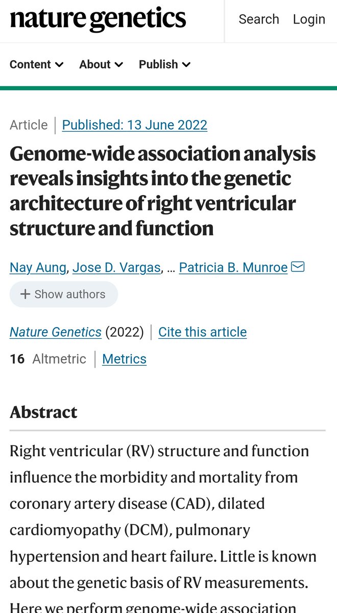 Nay published in Nature Genetics as first author. Amazing work. 👏