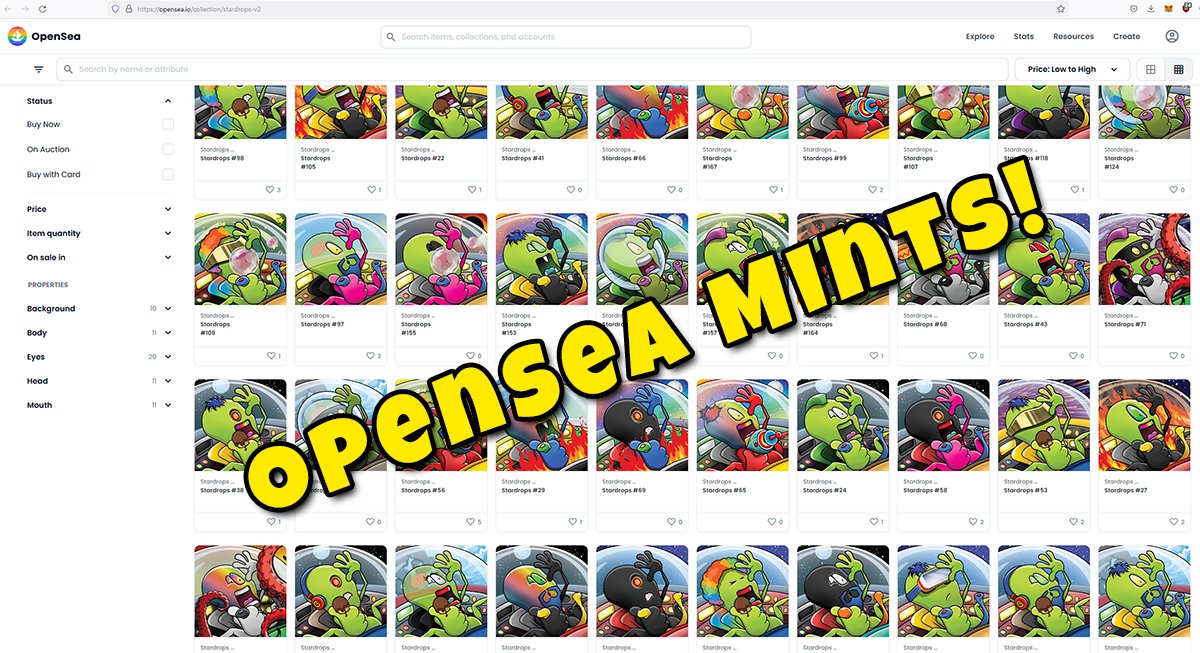 Nice to see some Stardrops sales guys.  Minting works! 🚀🚀🚀 #NFTs #NFTCommmunity #NFTs #NFTGiveaway