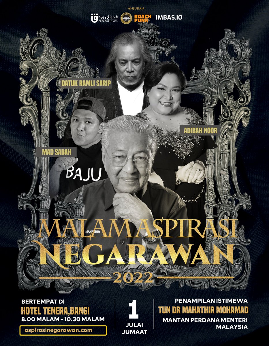Nak dengar Mad Sabah 'panggang' ahli politik Malaysia?  atau Suara emas &amp; gemersik Ramli Sarip &amp; Adibah Noor? 

Ha jom makan malam dgn kami ! bukan biasa2,siap ad mantan Perdana Menteri, <a href="/chedetofficial/">Dr Mahathir Mohamad</a> lg.Jangan lepaskan peluang ini!

Sebarkan macam korg sebarkan fitnah politik