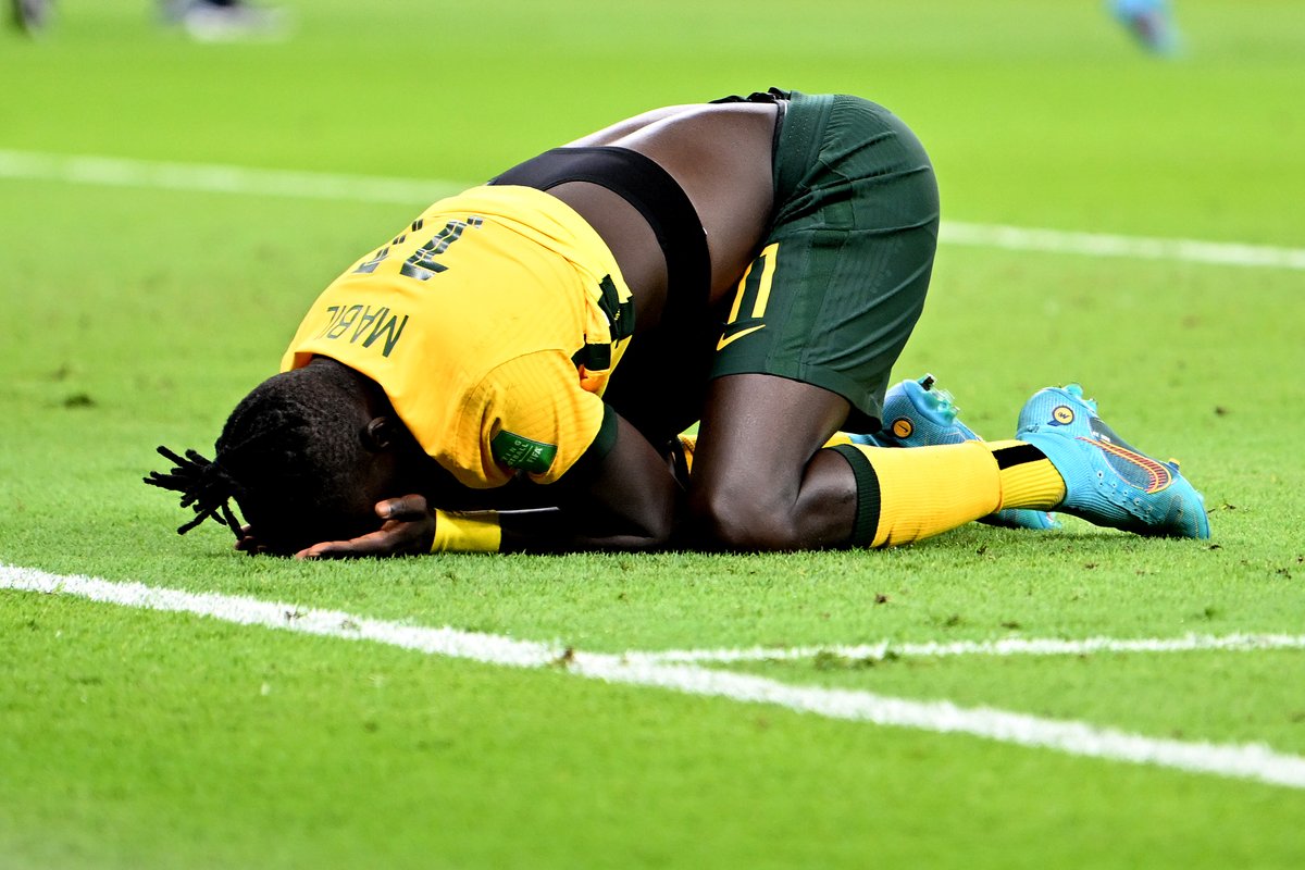 aleaguemen's tweet photo. "I knew I was going to score. It was the only way to say thank you to Australia, from me and my family. 

“My family fled Sudan because of war, I was born in a hut. For Australia to take us in and re-settle us, it gave me and my family a chance of life." 

⚽️ 💚 🇦🇺 https://t.co/Gx5oYcBLPz