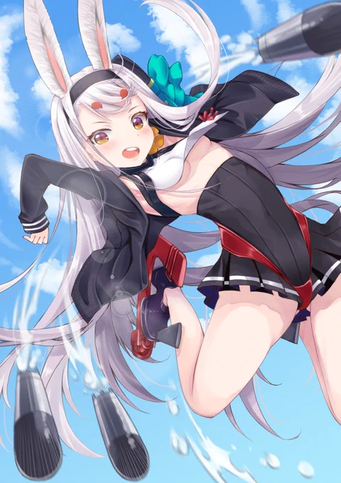 #自分は好きだけど伸びなかった作品 
#アズールレーン 
#島風
構図とか全身イラストがんばった思い出🎨🐰✨
太もも下乳がおすすめポイント🤤👍💕 