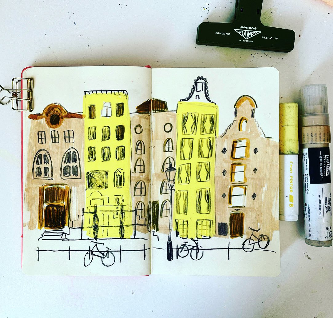 Amsterdam canal drawn on a canal boat tour.
#pleinairpainting #illustration #illustrator #picturebook #midcentury #amsterdam