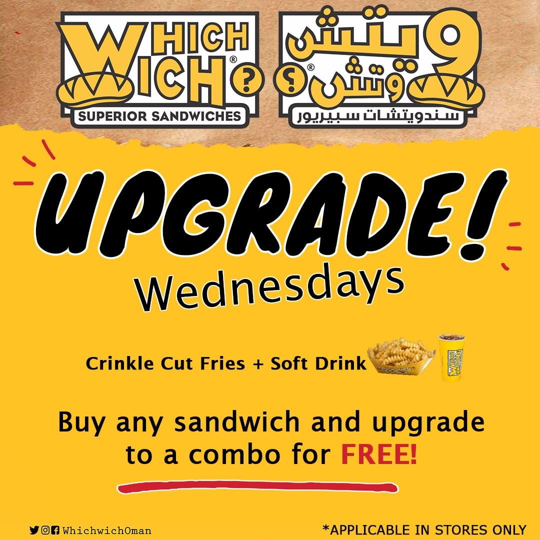 WhichWichOman's tweet photo. Every Wednesdays 😋😍 كل أربعاء
.
.
#whichwichoman #omandeals #lunch #omanfoodie #healthyway #talabat #omani_lens #omaniamarka #oman🇴🇲 #oman_ads #omanlife #muscatbloggers #experienceoman #muscatlife https://t.co/ywIGe3Ps6l