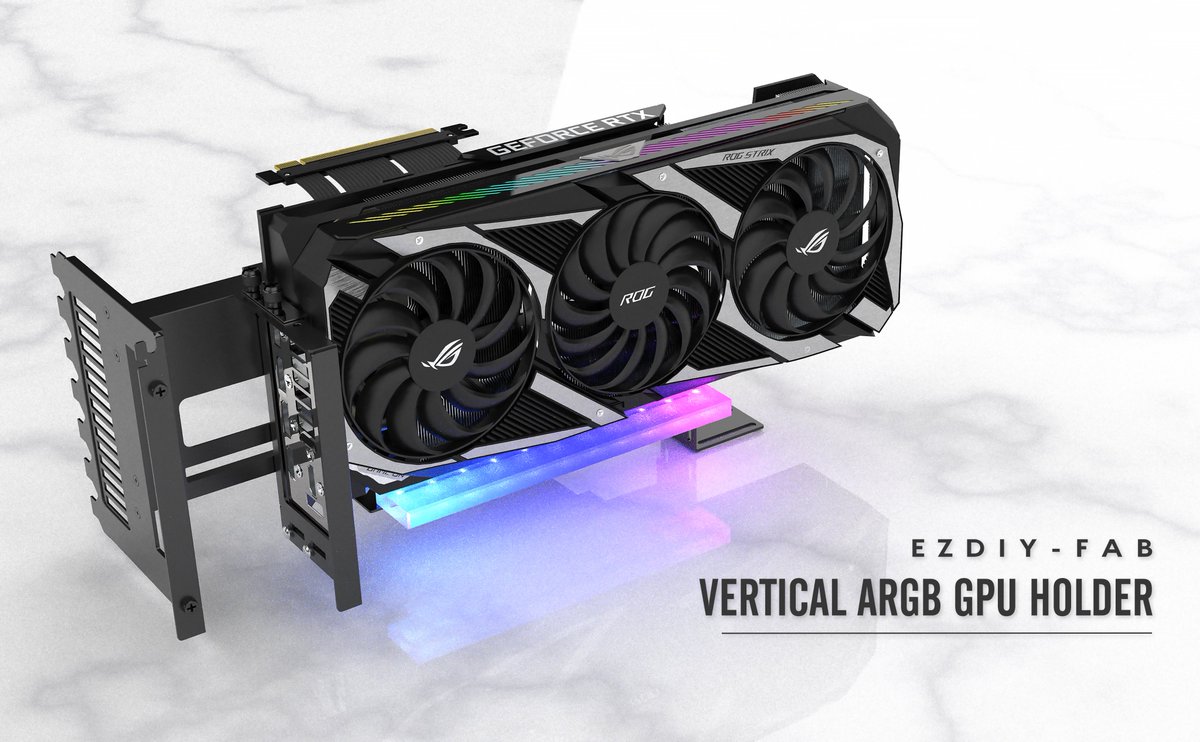EzdiyF's tweet photo. Show off your GPU with stunning ARGB lighting effects!
EZDIY-FAB new ARGB GPU vertical bracket now is available on Amazon US,DE site
#gpuholder #gpusupport #gpusupportbracket #vgaholder #graphiccard #verticalgpu #verticalgpumounting #pcgaming101 #pcbuild #gamingpcbuild #RTX3090 https://t.co/O2DkwhSm51