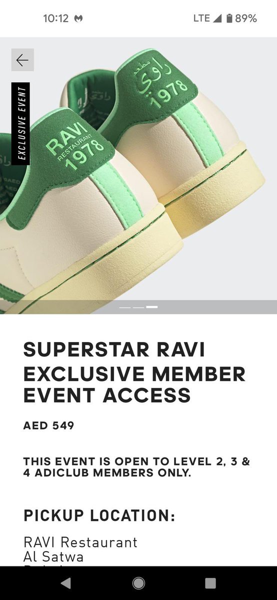 alexritman's tweet photo. Adidas x RAVI restaurant (Dubai’s finest purveyors of butter chicken since 1978). Three cheers to the most insane/delicious fashion collab of all time. Definitely feels like something The Pan-Arabia Enquirer (RIP) should have dreamed up. https://t.co/AITcVB8ngQ