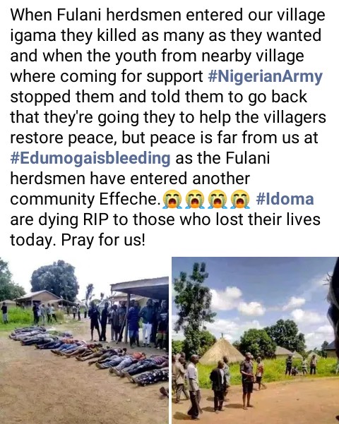 kingafas's tweet image. Save our souls oh, Lord.
Benue state is desolate like a deafeated house. #Fulaniherdsmenstopkillingus
#StopBenuekillingnow.
#PeterObi4President