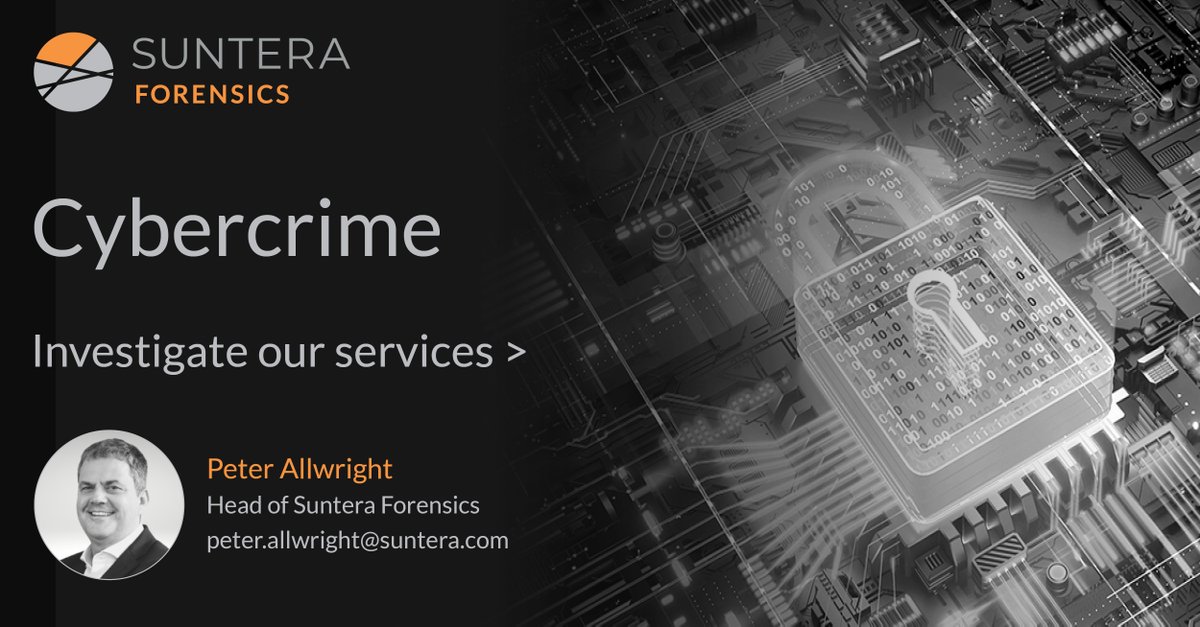 sunteraglobal's tweet photo. Are you looking for proactive preventive strategies to protect your business from #cybercrime?
At #SunteraForensics, we are highly skilled at mitigating the impacts of #VirtualCrime & undertake all aspects of #CrisisManagement.
Investigate our services > https://t.co/xzblQCEAtv https://t.co/wxkluGU6da