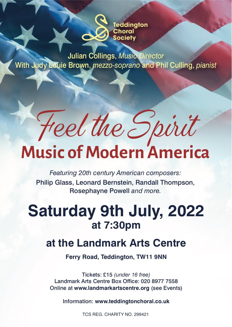 Fantastic rehearsal yesterday. Sounding very jazzy and swingy! Join us July 9 at <a href="/LandmarkArts/">Landmark Arts Centre</a> at 7:30pm for a journey into the American Modern Music!  Tickets: landmarkartscentre.ticketsolve.com/shows/11736237…. @LuceyClare  <a href="/epsomchmbrchoir/">Epsom Chamber Choir</a>  @epsomchoral  <a href="/BatterseaChoral/">Battersea Choral Soc</a>  <a href="/CavendishThe/">The Cavendish Choir</a>  <a href="/MakingMusic_UK/">Making Music UK</a>