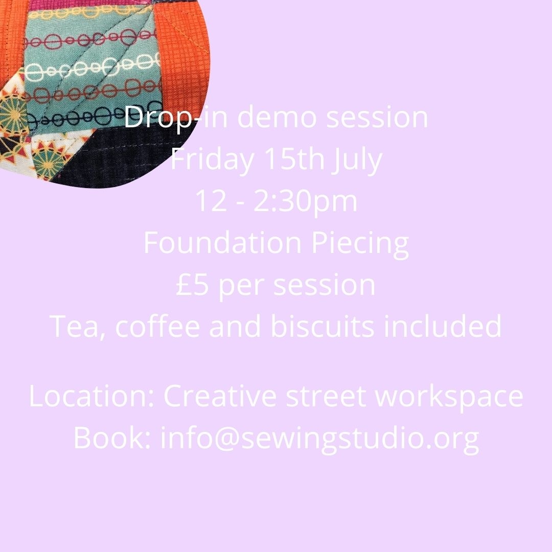 brenda_studio's tweet photo. Another drop in demo we have going on is all about foundation piecing, to learn more visit us on Friday 15th July for just £5

#patchwork #demo #demosession #dropin #sewing #sewist #fabric #sew #sewingproject #fabrics #fabricstore #fabricshop #sewingmachine #quiltpatterndesigner https://t.co/VByR6DpHY8