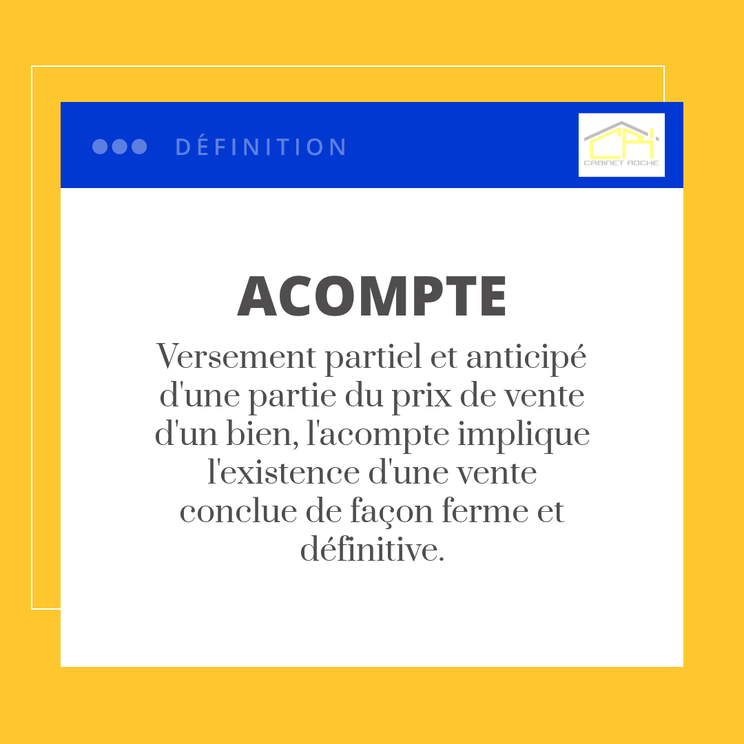 cabinet_roche's tweet photo. Bon à savoir 💡

Lorsqu'un acompte est versé lors d'une vente immobilière, la transaction doit être menée jusqu'à son terme. En clair, l’acheteur est tenu à payer le prix demandé et le vendeur à lui livrer la chose achetée. #VenteImmobilière https://t.co/8HzwZY9u1T
