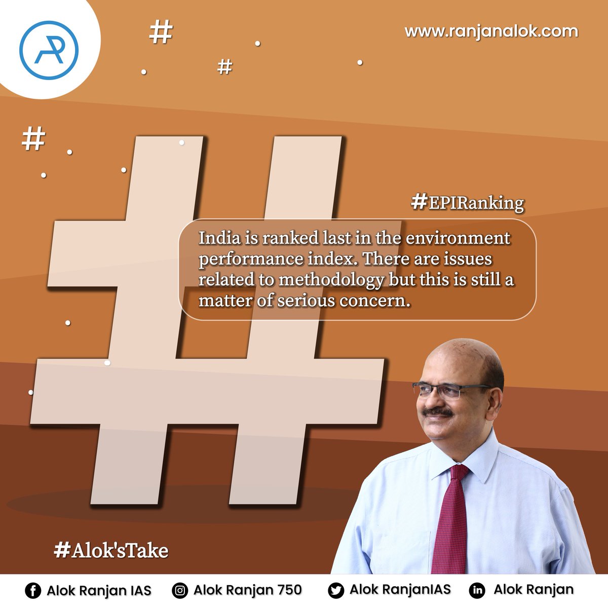 AlokRanjanIAS's tweet photo. Sharing my thoughts on India's rank in environment performance index ranking.
#EPI #environment #climatechange #greenhousegases #indiaranking #netzero #airpollution #waterpollution #environmentalchallenges
#AloksTake #MyOpinion https://t.co/uQxP3diXiv