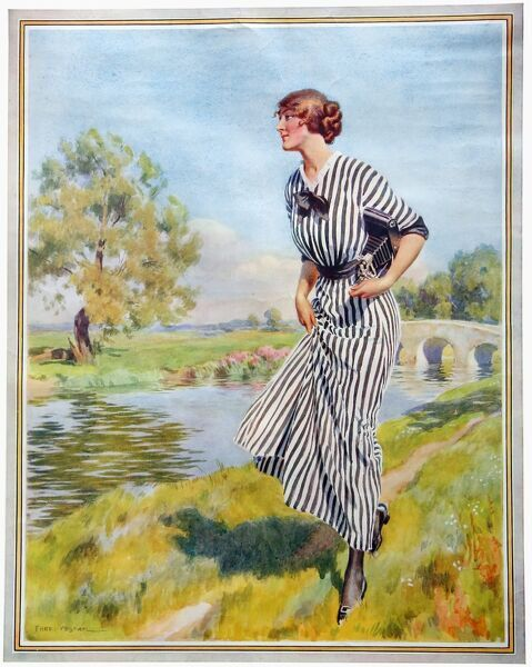PrincessHamira's tweet photo. Back to summer dresses...I have long admired the chic style of the Kodak girl in her striped frock and white shoes (posted a couple of years ago about her dress). No apologies for sharing her image again this sunny morning. More here: https://t.co/LLex0GJx1C https://t.co/grSbC0x1JP