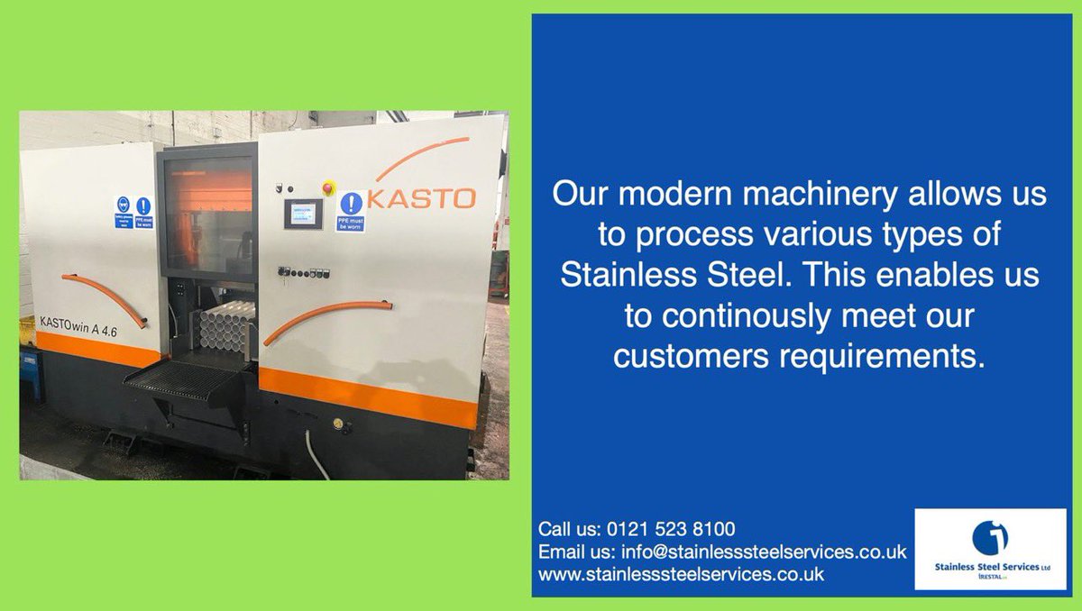 StStServ_Ltd's tweet photo. Our modern machinery allows us to continuously meet our customers needs!
For your stainless steel requirements, get in touch with us today -
Call us: 0121 523 8100
Email us: info@stainlesssteelservices.co.uk
#irestalgroup #stainlesssteel #inhousemachining #inhouseprocessing https://t.co/bTFxXN3ukl