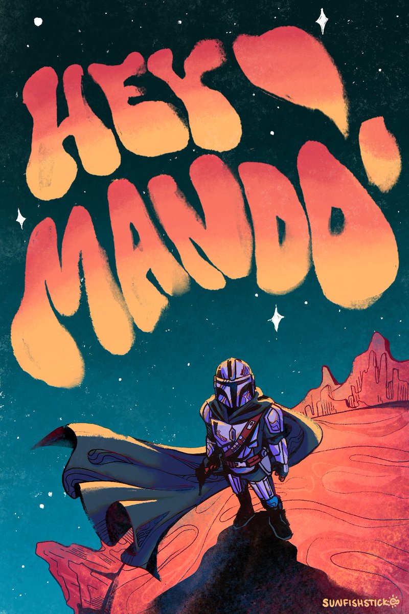 sunfishstick's tweet photo. hey mando!! #TheMandalorian https://t.co/hKAB5Tb7vr