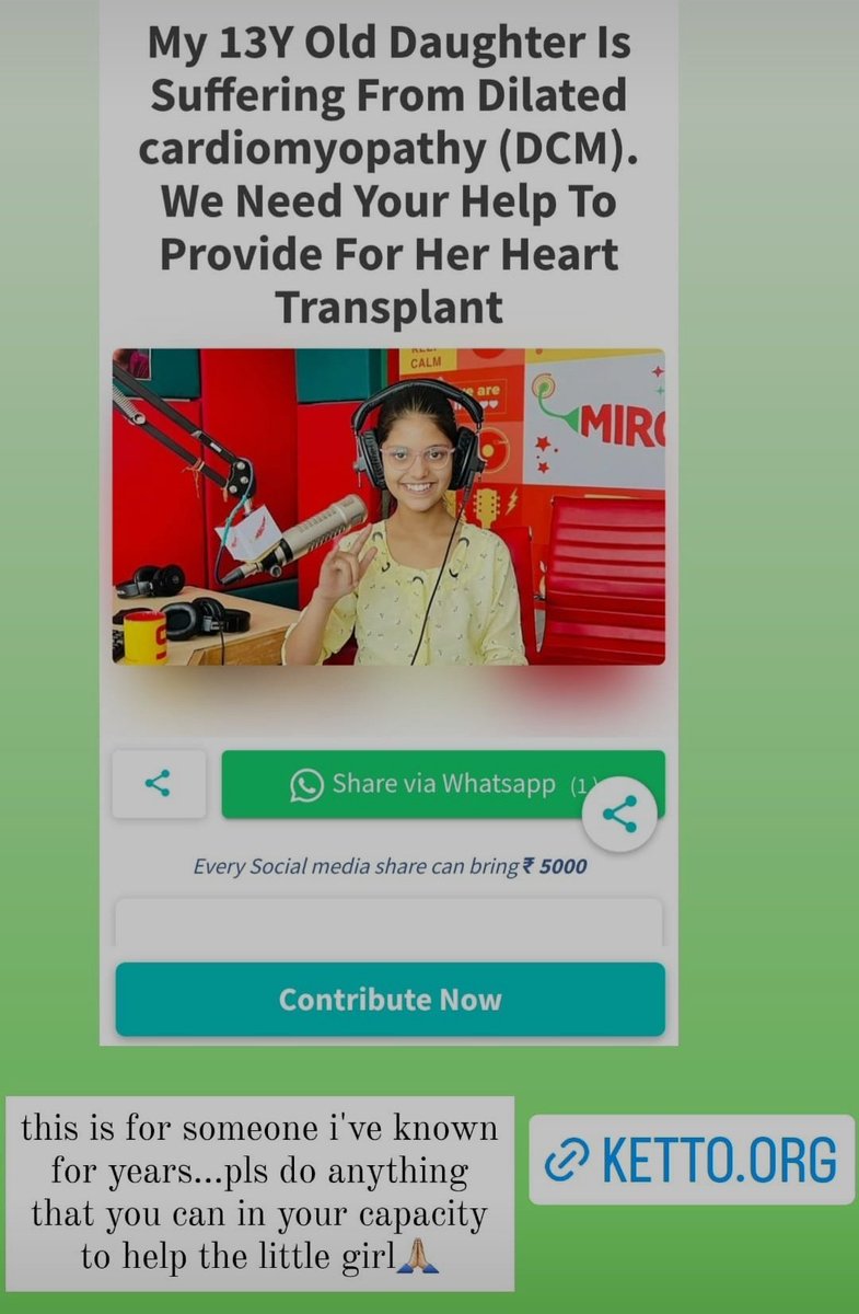 ShuklaAntra's tweet photo. @SonuSood sir this is to inform u and ask for a help for my friends sister , who is just 13 yrs old and Is suffering from dilated cardiomyopathy and she needs heart transplant which is costing her ₹40,00,000 .
Which is very heavy amount to pay for her parents . https://t.co/cvtC1OvlC3