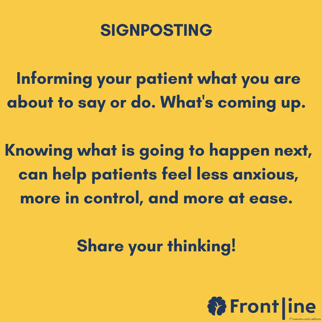 FLComs's tweet photo. #FrontlineCommunication #MedEd #toptips #NHSed #communicationskills #healthcareed #consultationskills #tipsfornewdocs #tipsfordocs #tipsfornurses https://t.co/q5TypDis3B