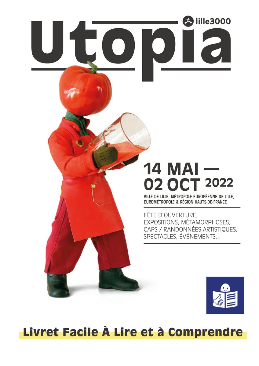 Parce que nous avons tous notre place dans les expositions, la 6e édition de <a href="/lille3000/">lille3000</a> #est accessible à #Lille jusqu'au 2 octobre notamment grâce au #FALC, avec la participation de l'Esat du #GroupeMalécot !
bit.ly/UtopiaFALC

#accessibilité #Utopia