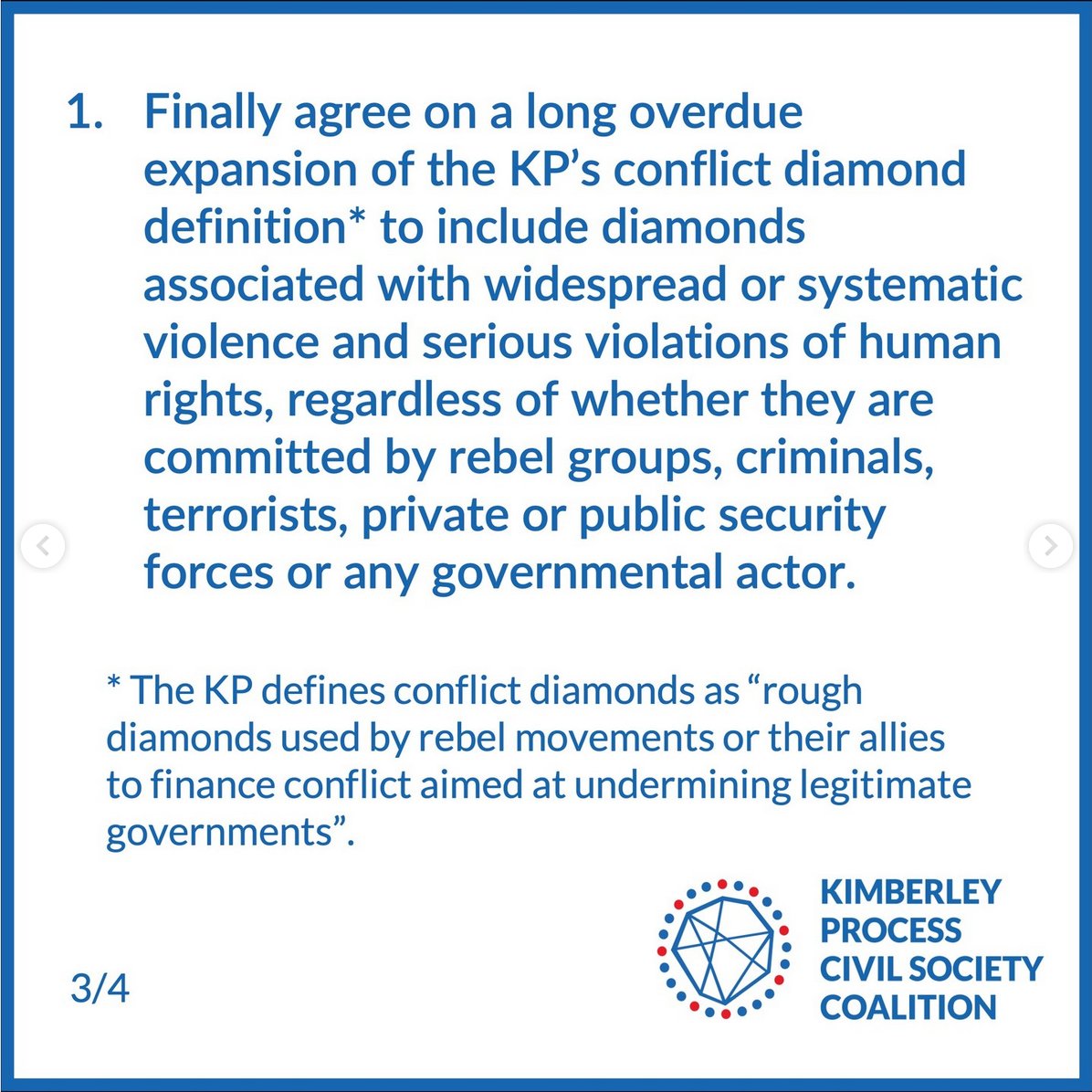 hansmerket's tweet photo. #KimberleyProcess being unable to even discuss whether it should keep certifying Russian diamonds as conflict-free, proves world’s #conflictdiamonds scheme is no longer fit for purpose.

Read @KPCivilSociety1 call to upcoming KP #Botswana meeting here 👉 https://t.co/q3KMDYE6xA https://t.co/1wuQvKRV6C