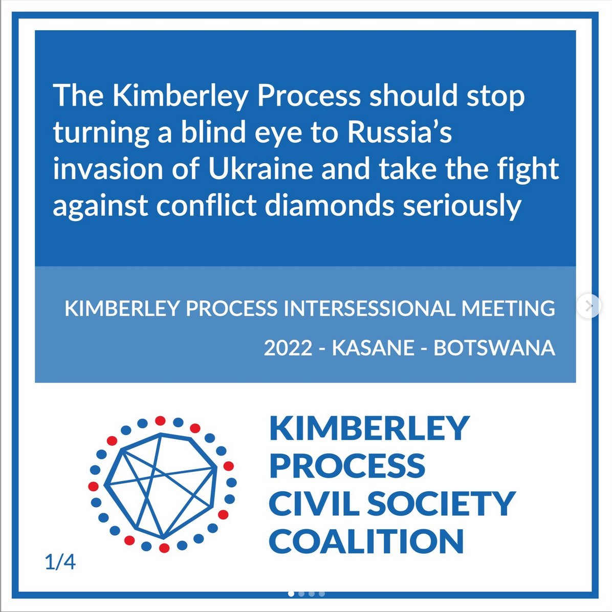 hansmerket's tweet photo. #KimberleyProcess being unable to even discuss whether it should keep certifying Russian diamonds as conflict-free, proves world’s #conflictdiamonds scheme is no longer fit for purpose.

Read @KPCivilSociety1 call to upcoming KP #Botswana meeting here 👉 https://t.co/q3KMDYE6xA https://t.co/1wuQvKRV6C
