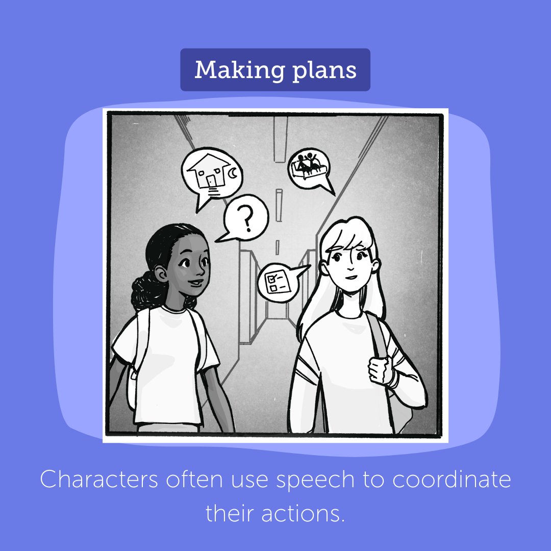 WritelikeOrg's tweet photo. We learn a lot from what characters make plans about, who they make plans with, and how they talk to each other. (Example from Mango Delight by @fracaswellhyman) https://t.co/CCArYzLHBM https://t.co/pqMYsPeaMu