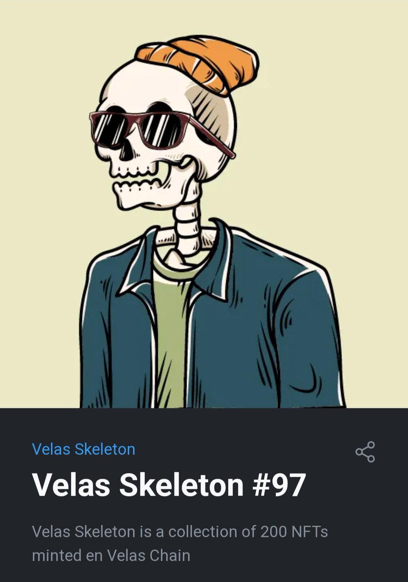 Thanks for this amazing <a href="/VelasSkeleton/">Velas Skeleton</a>, cool guy living on #velas 🦴☠️