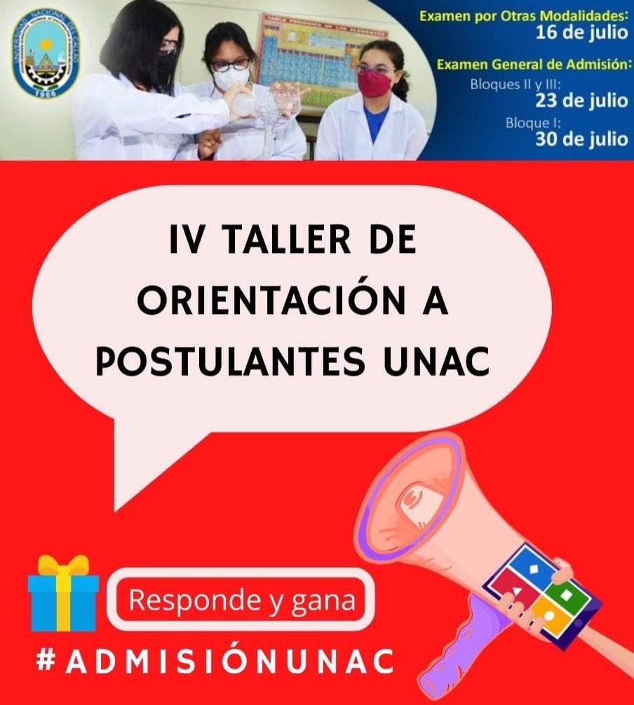 CAdmision_UNAC's tweet photo. IV Taller de orientación a postulantes UNAC
https://t.co/MSkEBqTv9q
Martes: 14/06/2022
Hora: 8:00 PM
✅ Completar el formulario: https://t.co/QzEafBtRmT
#admisionUNAC https://t.co/Bo2i2VnatC