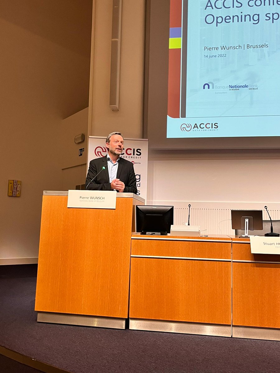 ACCISeu's tweet photo. 🔴 We are live at the #ACCISConference now!
Pierre Wunsch, Governor of the National Bank of Belgium, has started the sessions with an Opening Keynote Speech.
#ACCISForYou #money #credit #ACCIS #CCD2 #AI #responsiblecredit #ACCISConference2022 https://t.co/TE56vh10wp