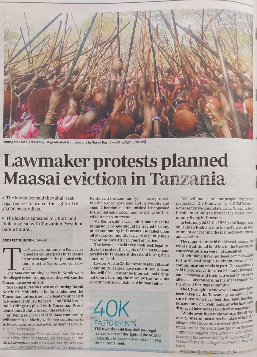 #LandRights: On the evictions in Tanzania

<a href="/bernardbaha/">Bernard Baha</a> <a href="/audakuc/">Audace Kubwimana</a> <a href="/ILCAfrique/">ILCAfrica</a> <a href="/FAOKnowledge/">FAO Knowledge</a> <a href="/ldgi_kenya/">Land Development</a> <a href="/RuthHallPLAAS/">Ruth Hall</a> <a href="/PLAASuwc/">PLAAS</a> <a href="/NELGA_AU/">NELGA</a> <a href="/AofNelga/">Nelga AOF</a> <a href="/EABCjumuiya/">East African Business Council</a>