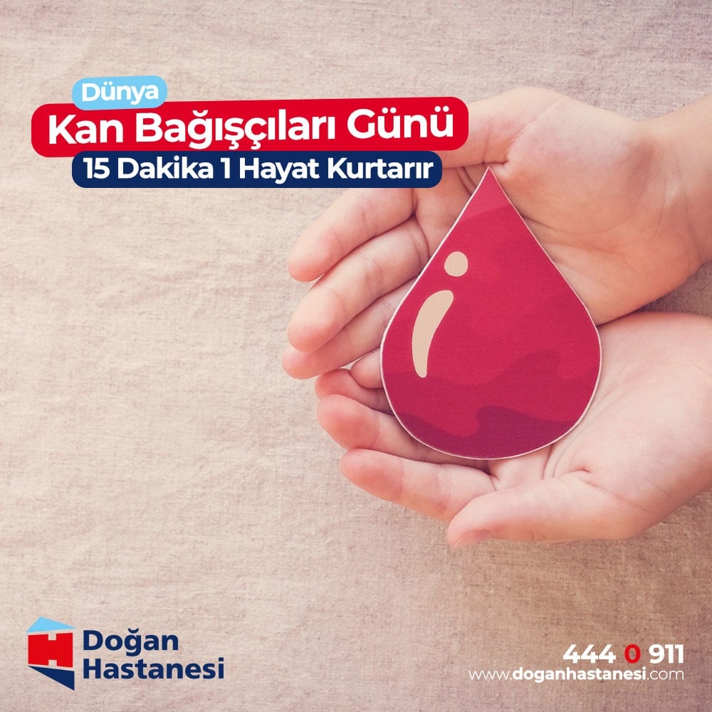 Kan bağışlamak için ayrılan her 15 dakika, 1 hayat kurtarır. Ayrıca kan bağışlayarak sağlığınıza fayda sağlamanız da mümkün. Siz de kan bağışlayın, dünyaya güzel bir iz bırakın...

#dünyakanbağışçılarıgünü #birdamlabinumut #kanverin #doganhastanesi