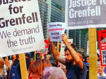 Remembering with anger and heartache all those people who died, were injured and traumatized by this horrific fire.  Forseeable and preventable - no justice, no peace! #justice4grenfell