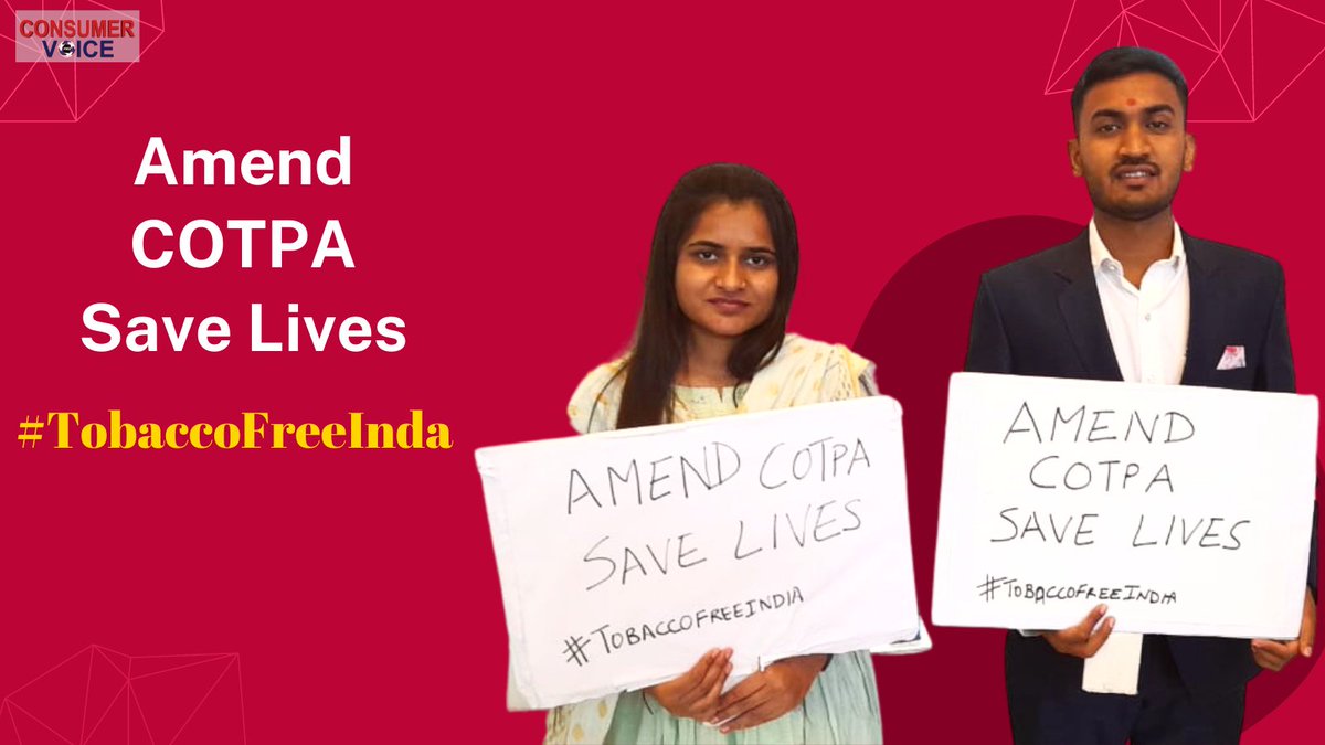 ConsumerVoiceIn's tweet photo. Tobacco consumption during childhood and adolescence causes significant health problems among young people. Indian youth urges the govt to protect the precious lives of children by strengthening COTPA.
#TobaccoFreeIndia 
@mansukhmandviya @MoHFW_INDIA https://t.co/hZkVsLIIj8