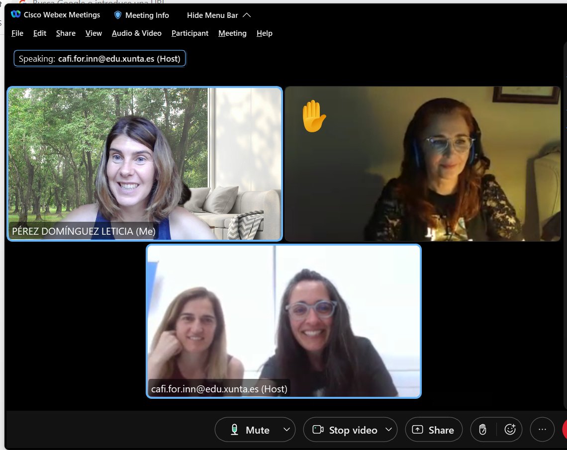 CAFIgalicia's tweet photo. 🇪🇺 Noticias #CAFI_SBLENDID: As profesoras @LetiPDEOI @EOI_Vigo e Alicia Del Río @EoiOurense están preparadas para #EDENConference 🇪🇪

❓ Que se pode esperar do programa?

🧵Seguimos agardando polas sesións paralelas, pero debullamos as temáticas das sesións plenarias neste fío https://t.co/v8DlcF8OAV