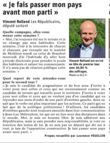 raftman63's tweet photo. ⁦⁦⁦@VincentROLLAN20⁩ le député sortant défend l’amalgame des extrêmes alors que pour les présidentielles il nous demandait de faire le Front Républicain! 😂 #nupes #6erepublique #revocationdeselus #unautremondeestencorepossible https://t.co/sfXE5j0kGy