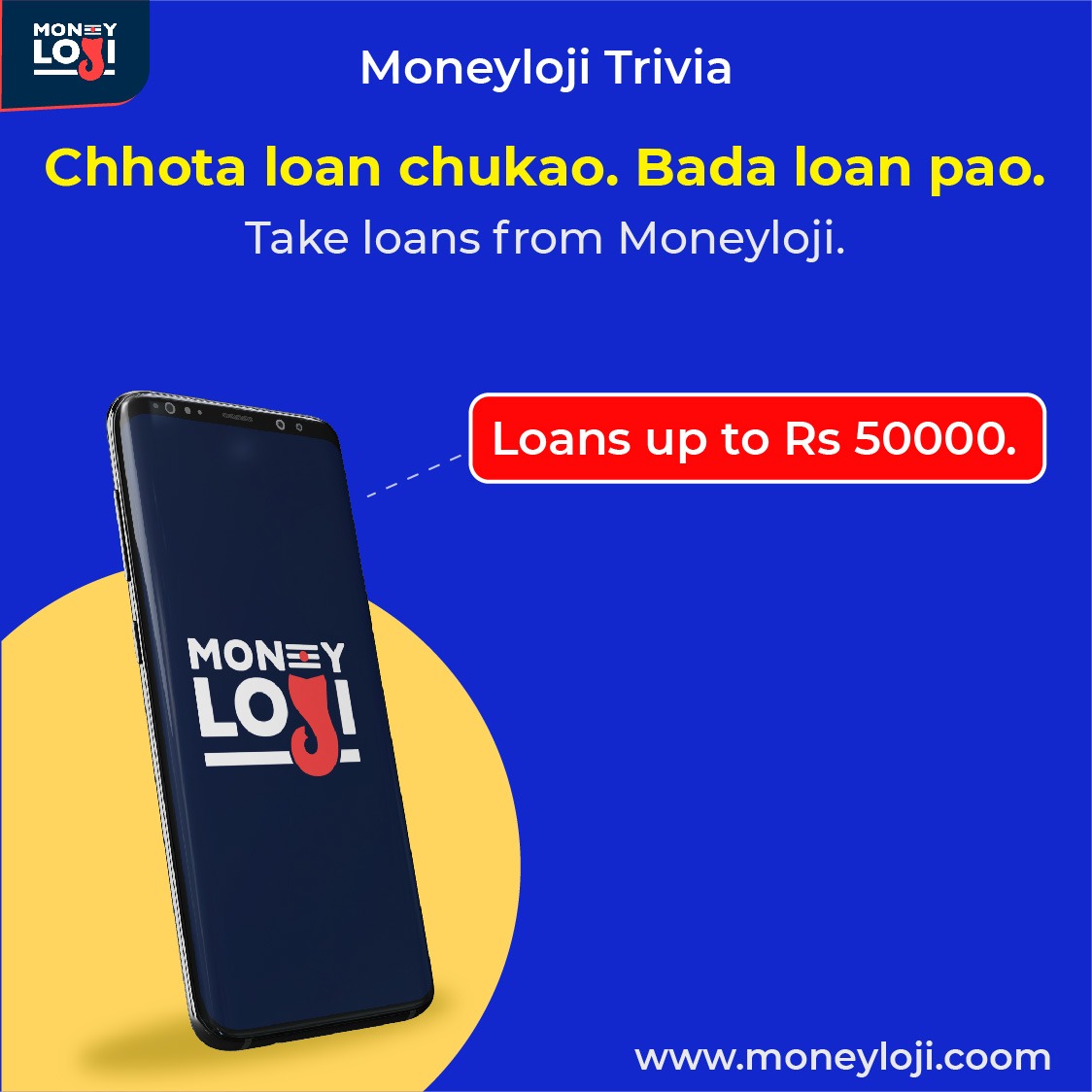 Start the relationship with MoneyLoji with Chhota Loan and repay it on time. The more you stay with MoneyLoji, The better loan offers you get. On time, Loan repayment builds a better relationship.
#MoneyLoji #MoneyLojiApp #LoanApp #Loanapproval #LendingApp #LoanMatlabMoneyLoji