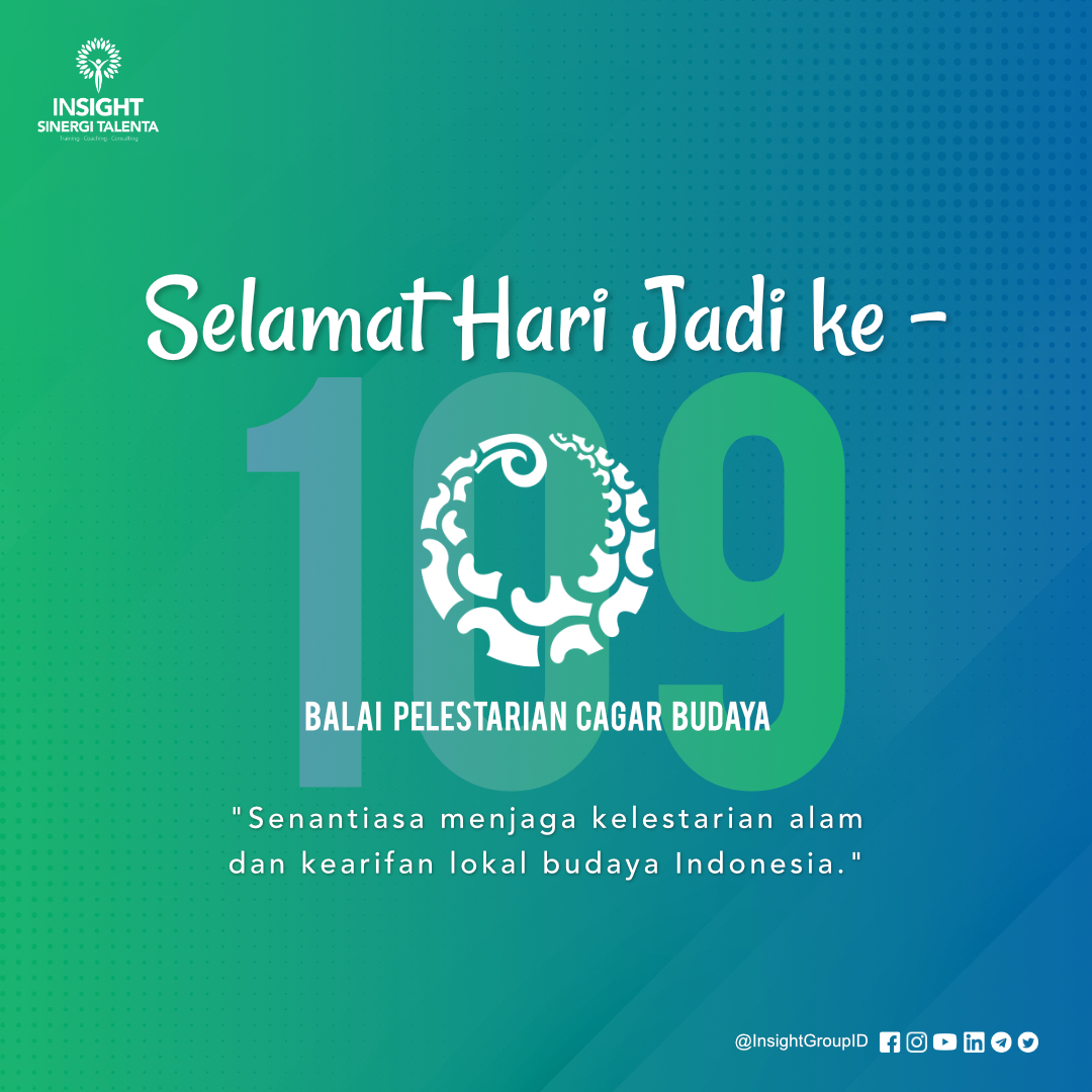 Atas nama Manajemen PT. INSAN SINERGI TALENTA , kami mengucapkan Selamat Hari Jadi Balai Pelestarian Cagar Budaya ke-109.
@bpcbsulsel

"Senantiasa menjaga kelestarian alam dan kearifan lokal budaya Indonesia."

#insightdaritimurindonesia #growwithinsight #insightonlinesolutions