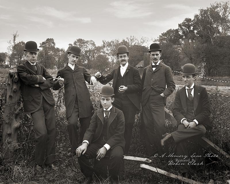 'The Smart Set' including amateur photographer, Horace Githens. Taken in South Jersey 1899. Horace is back row, 3rd from the right. What a great photo. From my glass negative collection.