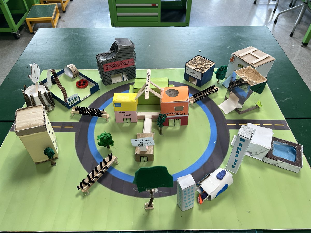 nikkistrecker's tweet photo. Check out our G3 urban planners! From inspiration to brainstorming what is needed in an inclusive town, they collaboratively sketched out their plans then 3D modelled their ideas. @kispride @Hello123MJ #designthinking #designingwithempathy #makered https://t.co/JUSS3c6RuF