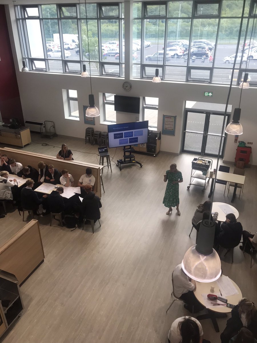 Mrs C in full flow during breakfast club GCSE Maths revision ! Good luck today everyone.