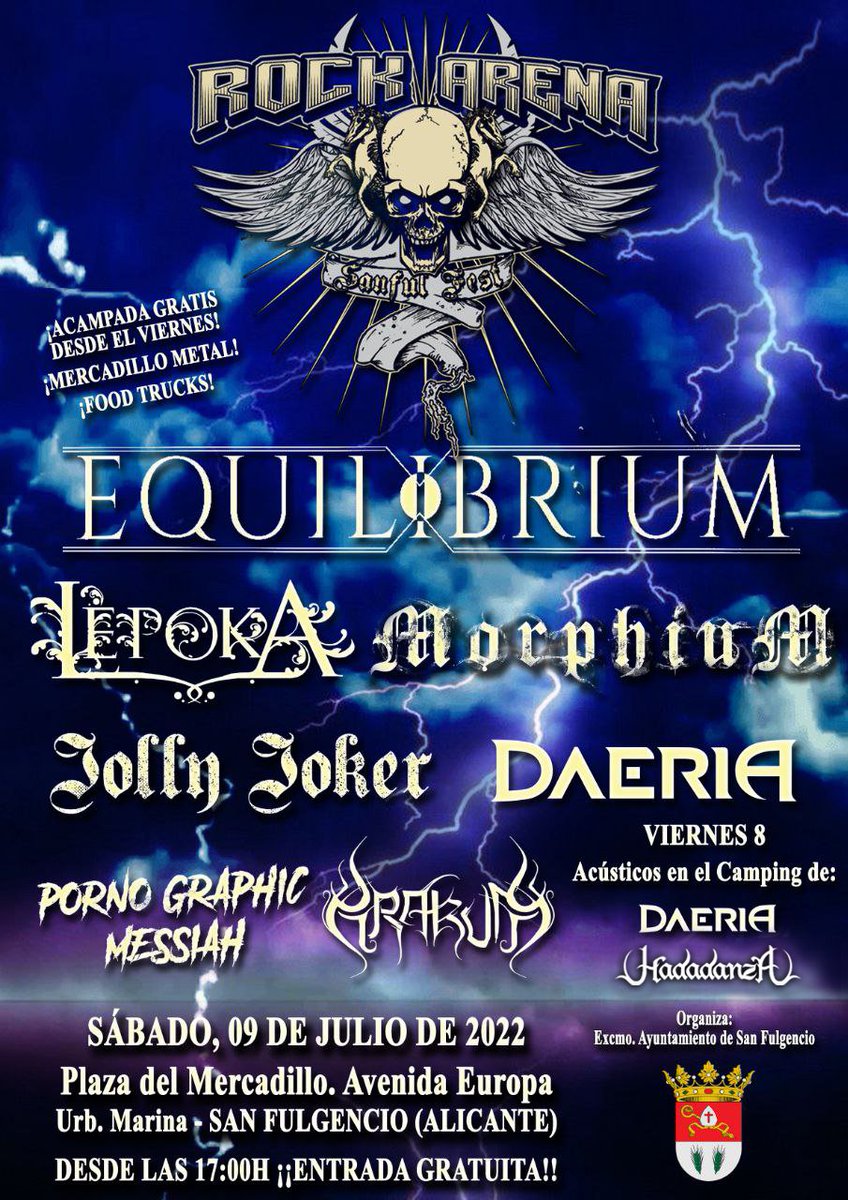 hadadanzaofc's tweet photo. 🎉🔥HADADANZA AL ROCK ARENA🔥🎉
Hadadanza se suma al cartel de ROCK ARENA en San Fulgencio para el Viernes 8 de Julio en un concierto en acústico en la zona del camping del festival.
#hadadanza #RockArena #folkmetal #concierto #gira2022 #alicante #verano #festival #festivalderock https://t.co/bWzCgJoNHw